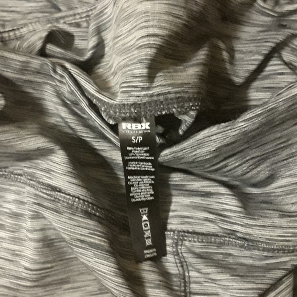 RBX Gray Cropped Capri Activewear Leggings Small - Picture 5 of 7